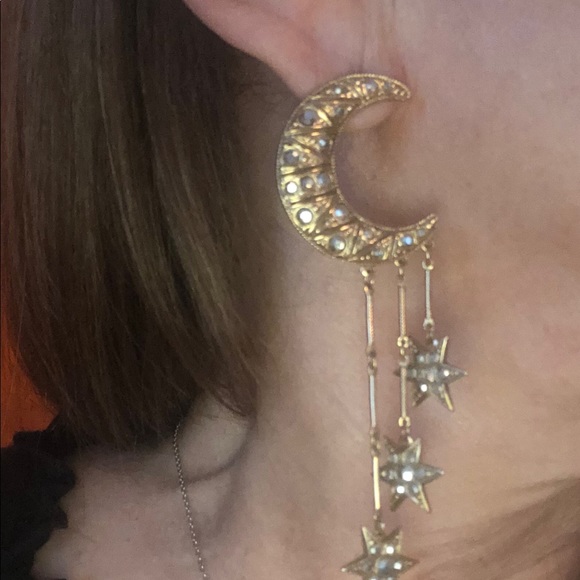 Kirks Folly Moon and stars earrings - Picture 4 of 6